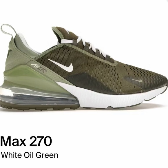 Nike Air Max 270 Sneakers - Olive Green and White - Picture 8 of 8